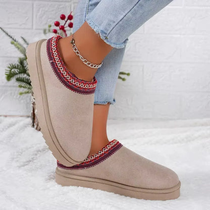 Winter 2024 Cashmere Heelless Half Mop Ugg Boots with Thick Sole for Warmth
